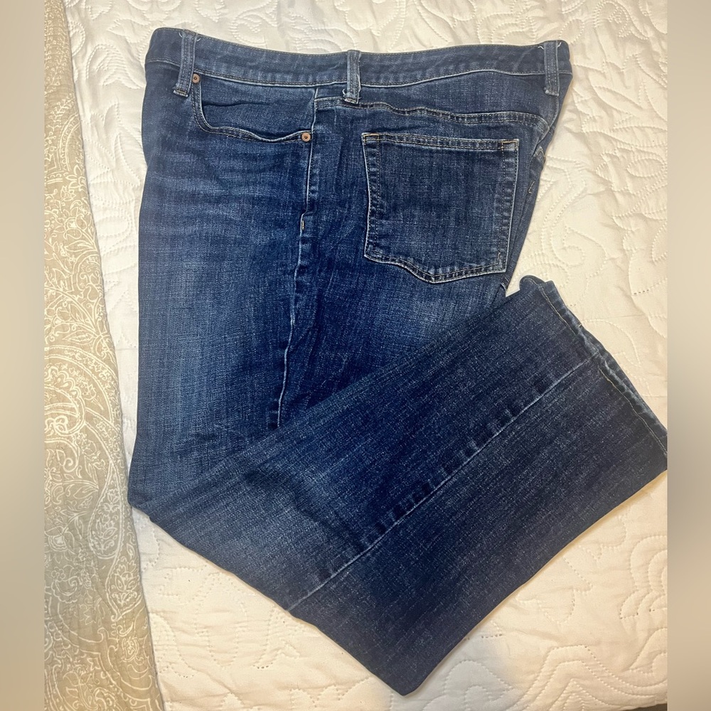 Talbots jeans high waisted straight ankle denim blue jeans